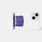 紫色の魔法のトップハット iPhoneケース (裏面横)