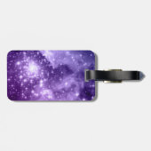 紫色の魔法の天体星アート ラゲッジタグ (裏面横)