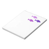 紫色の魚のメモ帳 ノートパッド (回転)