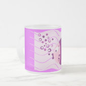 紫色の魚の構成ライトマグ フロストグラスマグカップ (正面左)