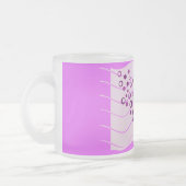 紫色の魚の構成ライトマグ フロストグラスマグカップ (左)