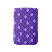 紫色の魚の鱗のグリッター効果 バスマット (正面縦)