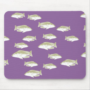 紫色の魚 マウスパッド