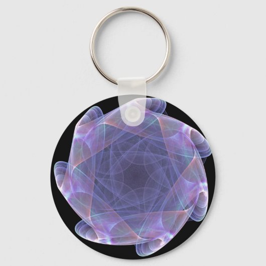 紫色の鱗片状フラクタル キーホルダー (正面)