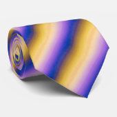 紫色の黄グラデーション色 ネクタイ (ロール)