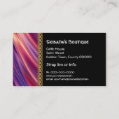 紫色の黄橙色及び金ゴールドのチェーン名刺 名刺 (裏面)