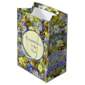 紫色の黄色いカントリーガーデンの花 ミディアムペーパーバッグ (正面アングル)