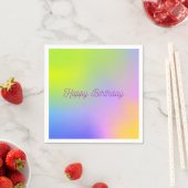 紫色の黄色いグラデーションの誕生日 スタンダードカクテルナプキン (インサイチュ)