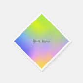 紫色の黄色いグラデーション スタンダードカクテルナプキン (角)