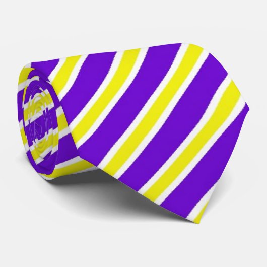 紫色の黄色いタイ ネクタイ (ロール)
