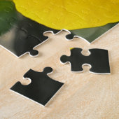 紫色の黄色いパンジー ジグソーパズル (側面)