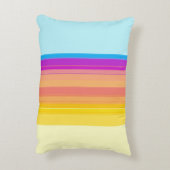 紫色の黄色い青のストライプ アクセントクッション (裏面(縦))