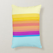 紫色の黄色い青のストライプ アクセントクッション (正面(垂直))
