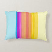 紫色の黄色い青のストライプ アクセントクッション (裏面)