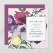 紫色の黄色の水色のフローラピンクの新しいアドレス (正面/裏面)