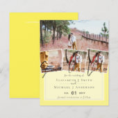 紫色の黄色の灰色の色のトレンド予算結婚の (正面/裏面)