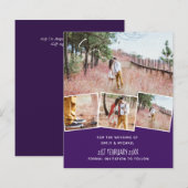 紫色の黄色の灰色の色のトレンド予算結婚の (正面/裏面)