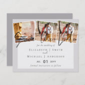 紫色の黄色の灰色の色のトレンド予算結婚の (正面/裏面)