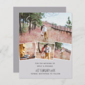 紫色の黄色の灰色の色のトレンド予算結婚の (正面/裏面)