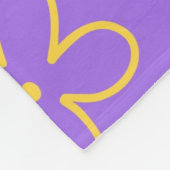 紫色の黄色の熱帯フローラの夏 フリースブランケット (角)