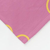 紫色の黄色の熱帯フローラの夏 フリースブランケット (角)