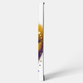 紫色の黄色の緑のマルディグラスマスク SAMSUNG GALAXYケース (左側面)