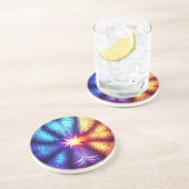 紫色の黄色の青のリアプノフのフラクタル コースター (側面)