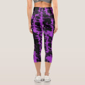 紫色の黒いカプリレギンス カプリレギンス (裏面)