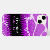 紫色の黒いグラフィックアニマルプリント Case-Mate iPhoneケース (裏面 (横))
