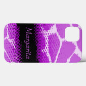 紫色の黒いグラフィック動物のパターンケース Case-Mate iPhoneケース (裏面 (横))