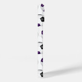 紫色の黒いサッカーボールのモノグラムの模様 Case-Mate iPhoneケース (裏面 / 右)