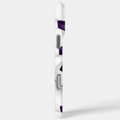 紫色の黒いサッカーボールの束モノグラムの Case-Mate iPhoneケース (裏面 / 右)