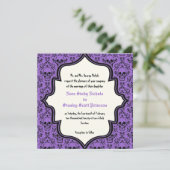 紫色の黒いスカルダマスクハロウィン結婚ズ 招待状 (スタンド正面)