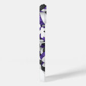 紫色の黒いチームカラーバレーボールガーリーボール Case-Mate iPhoneケース (裏面 / 右)