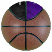 紫色の黒いチーム名の最後の季節のキープサク バスケットボール (右)