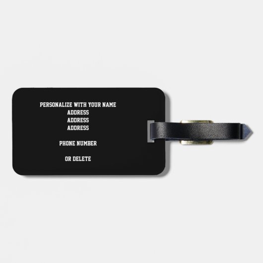 紫色の黒いバスケットアスリート モノグラムの ラゲッジタグ (裏面横)