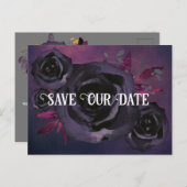 紫色の黒いバラ救写真私たちの日付 ポストカード (正面/裏面)