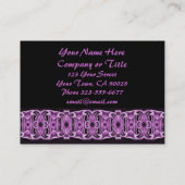 紫色の黒いリボン 名刺 (裏面)