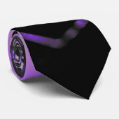 紫色の黒い不気味な不気味クモの巣 ネクタイ (ロール)