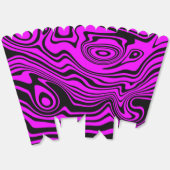 紫色の黒い波状のストライプのポップコーン フェイバーボックス (見開き)