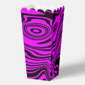 紫色の黒い波状のストライプのポップコーン フェイバーボックス (正面)