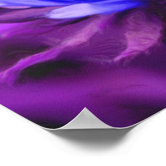 紫色の黒い目のスーザンフラワーフォトズ絵画ーズ ポスター (角)