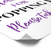 紫色の黒い紙吹雪感謝していがサインで現れる ポスター (角)