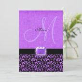 紫色の黒い結婚式メニューテンプレート メニュー (スタンド正面)