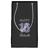 紫色の黒い菓子16のギフトバッグ スモールペーパーバッグ (正面)