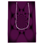 紫色の黒い蝶の花弁 ミディアムペーパーバッグ (裏面)