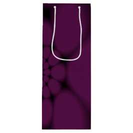 紫色の黒い蝶の花弁 ワインギフトバッグ
