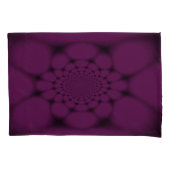 紫色の黒い蝶の花弁 枕カバー (正面左)