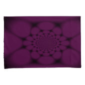 紫色の黒い蝶の花弁 枕カバー (正面右)