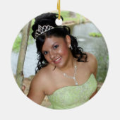 紫色の黒い銀製のシマウマの菓子15の写真のオーナメント セラミックオーナメント (裏面)